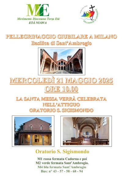 PELLEGRINAGGIO GIUBILARE BASILICA DI SANT’AMBROGIO MILANO
