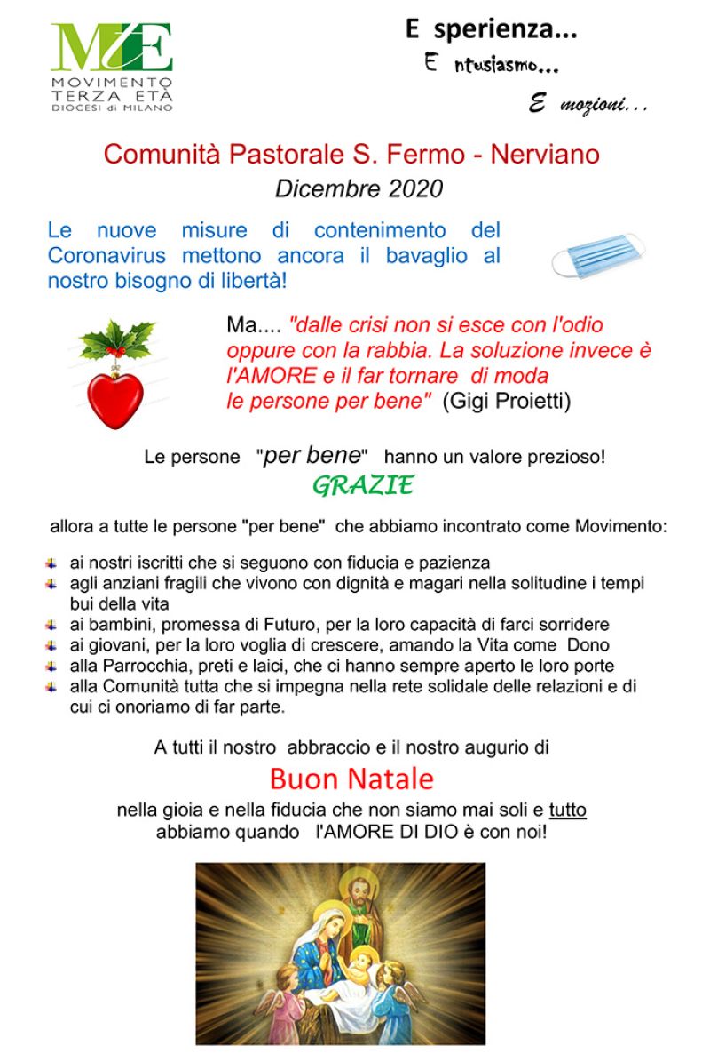 Nerviano – Programma dicembre 2020