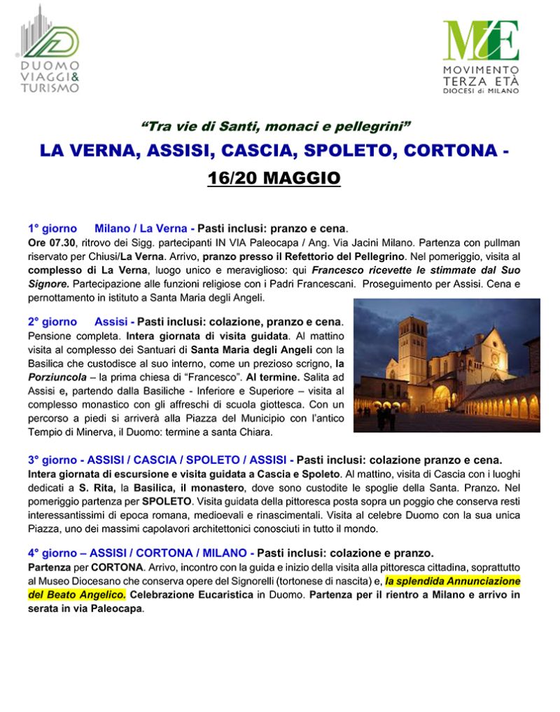 Viaggio ad Assisi – La Verna