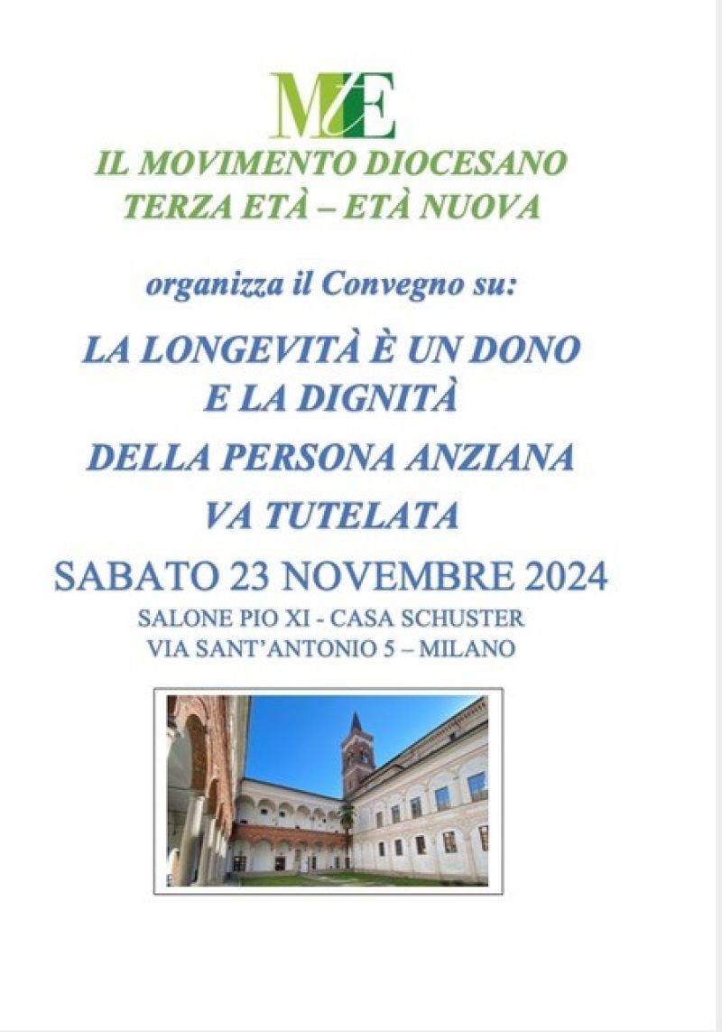 Convegno LA LONGEVITA’ E’ UN DONO E LA DIGNITA’ DELLA PERSONA ANZIANA VA TUTELATA