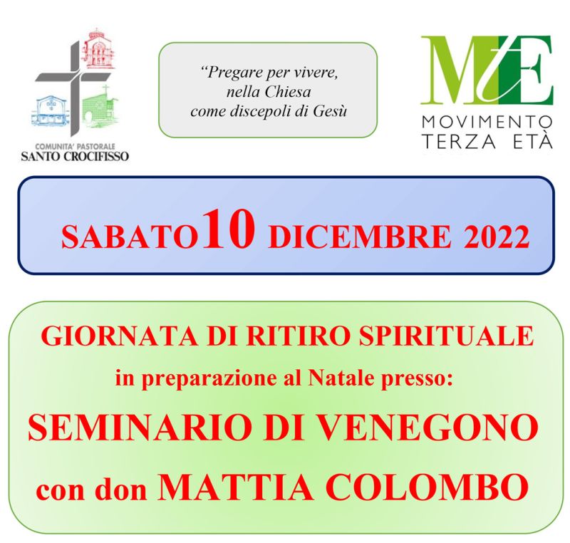 Ritiro Spirituale in preparazione al Natale 2022