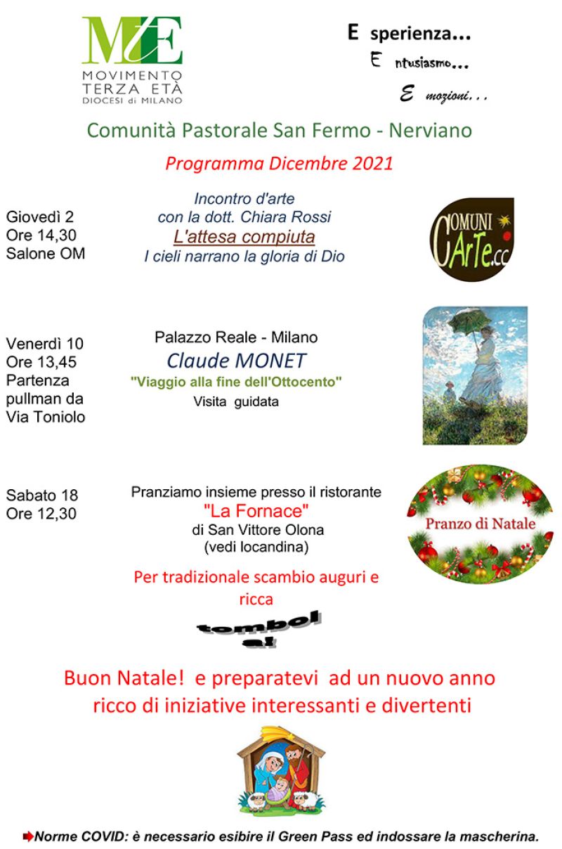 Nerviano – Programma Dicembre 2021