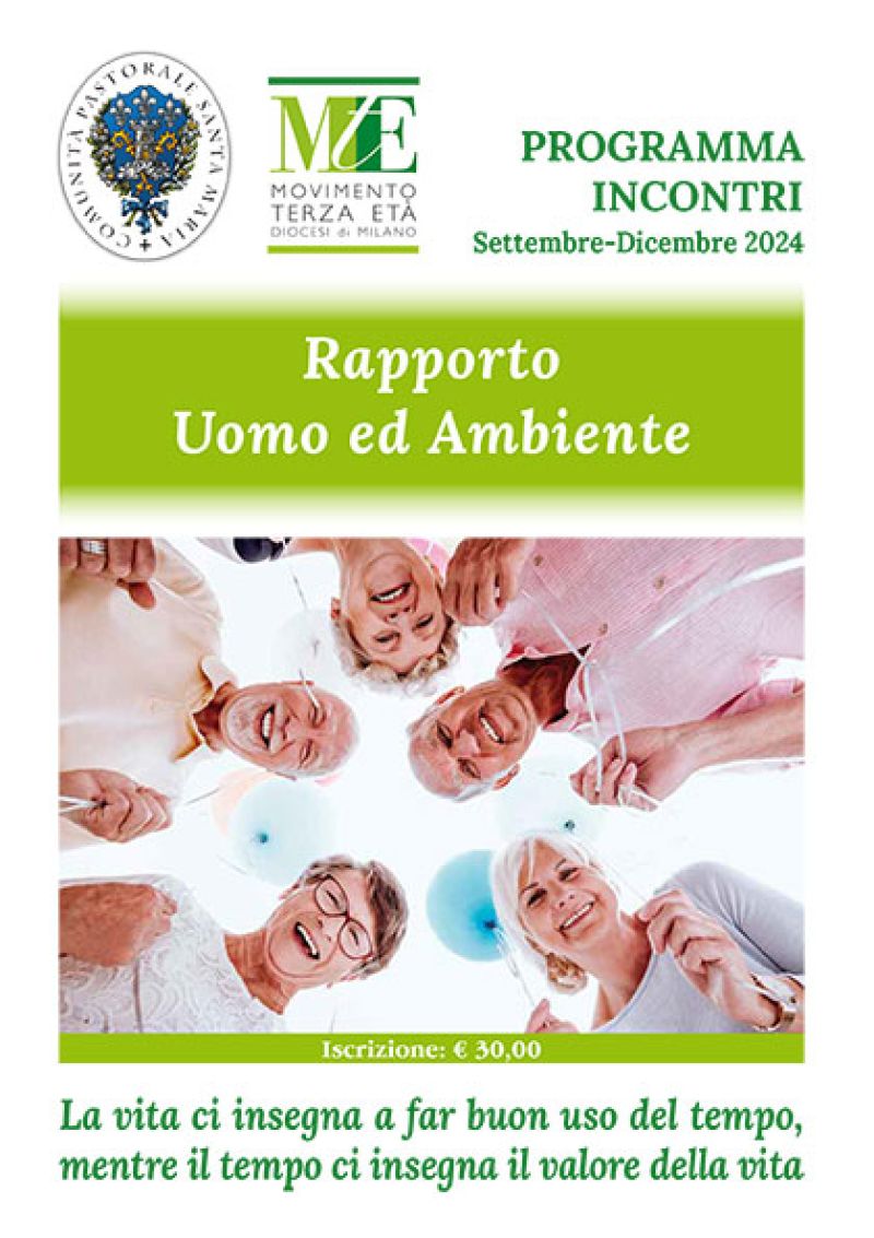 Programma incontri Rapporto Uomo ed Ambiente