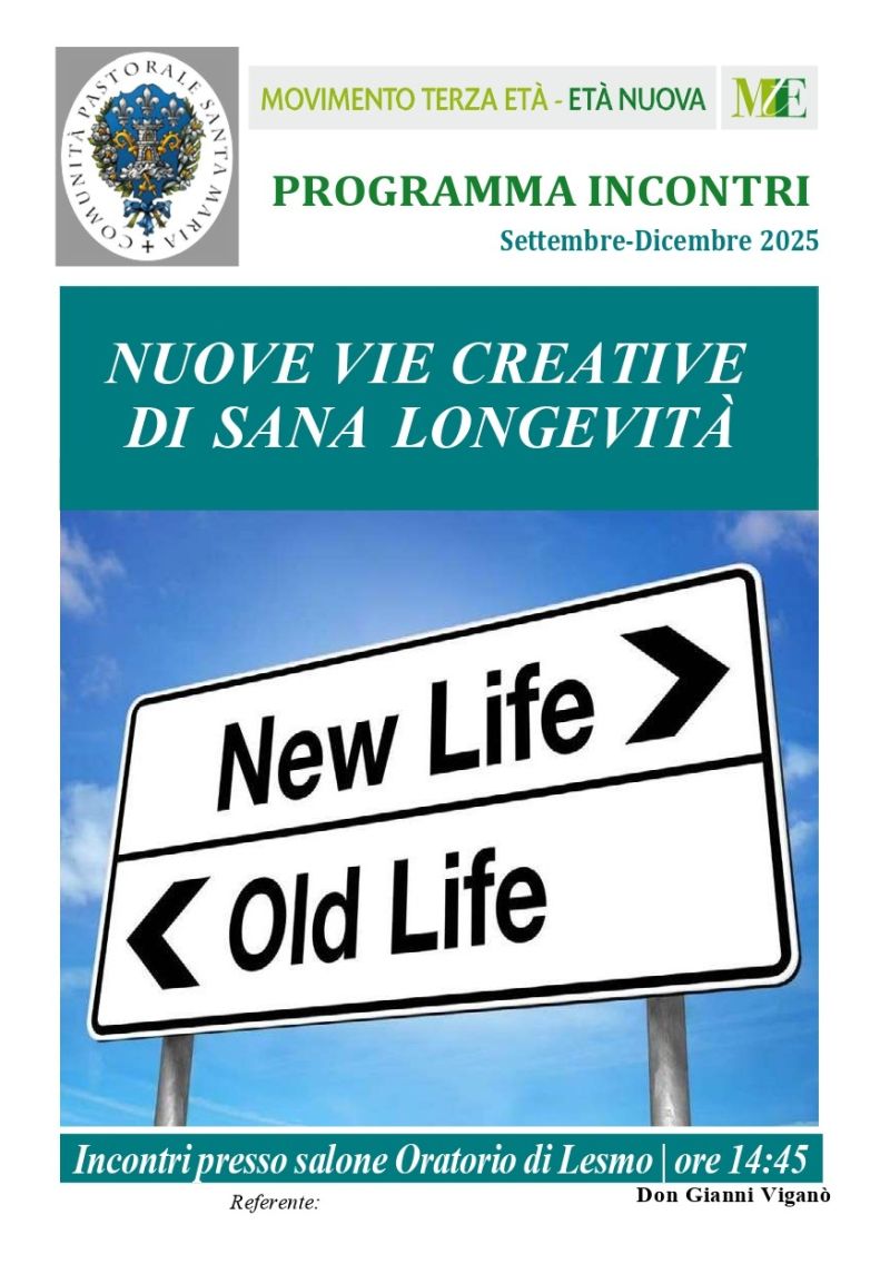 PROGRAMMA MESI DI OTTOBRE COMUNITA’ PASTORALE SANTA MARIA LESMO