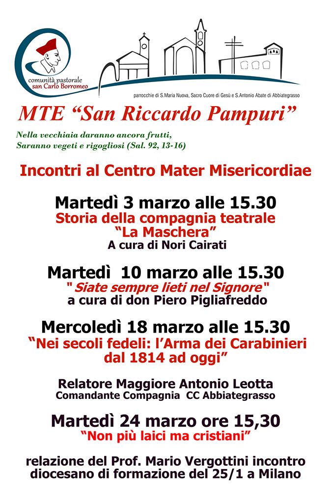 Abbiategrasso – Programma Marzo 2020