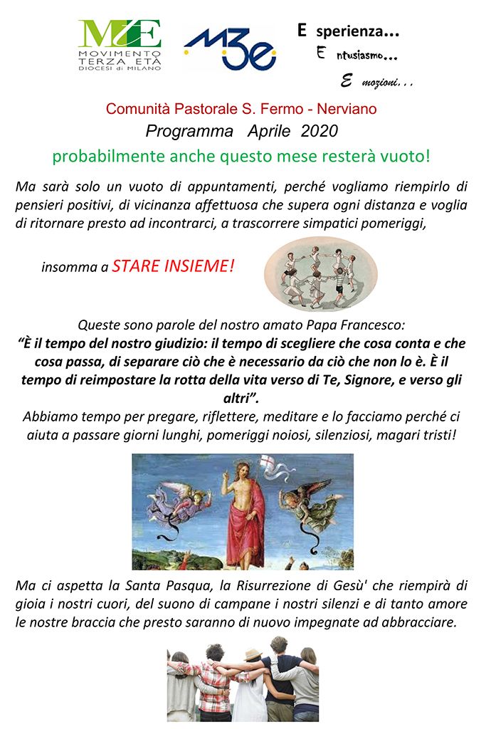 Nerviano – Programma aprile 2020